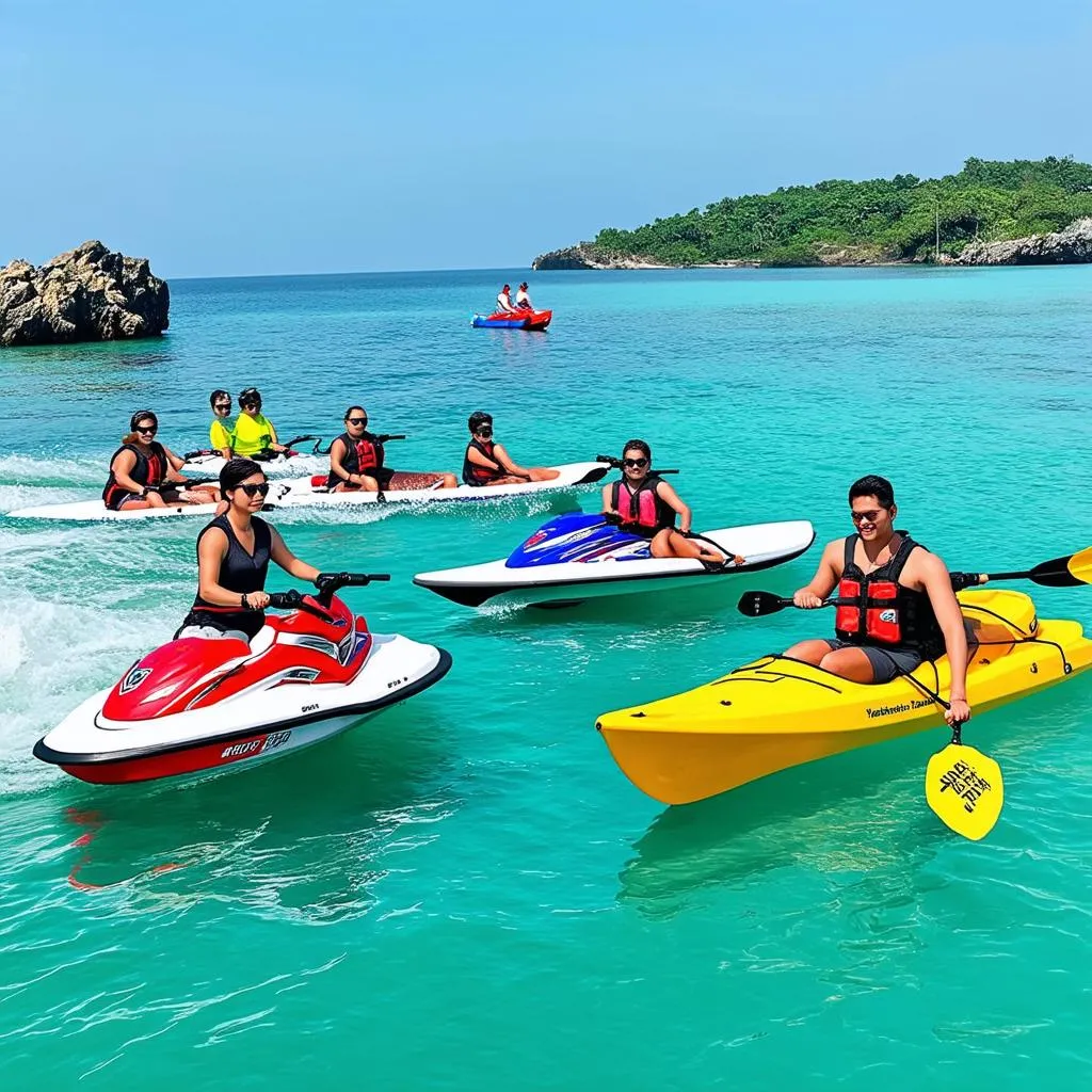 water activities on Hon Tam Island