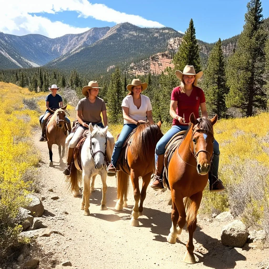 Horseback Riding in the Rocky Mountains