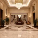 luxurious hotel lobby