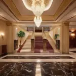 luxurious hotel lobby