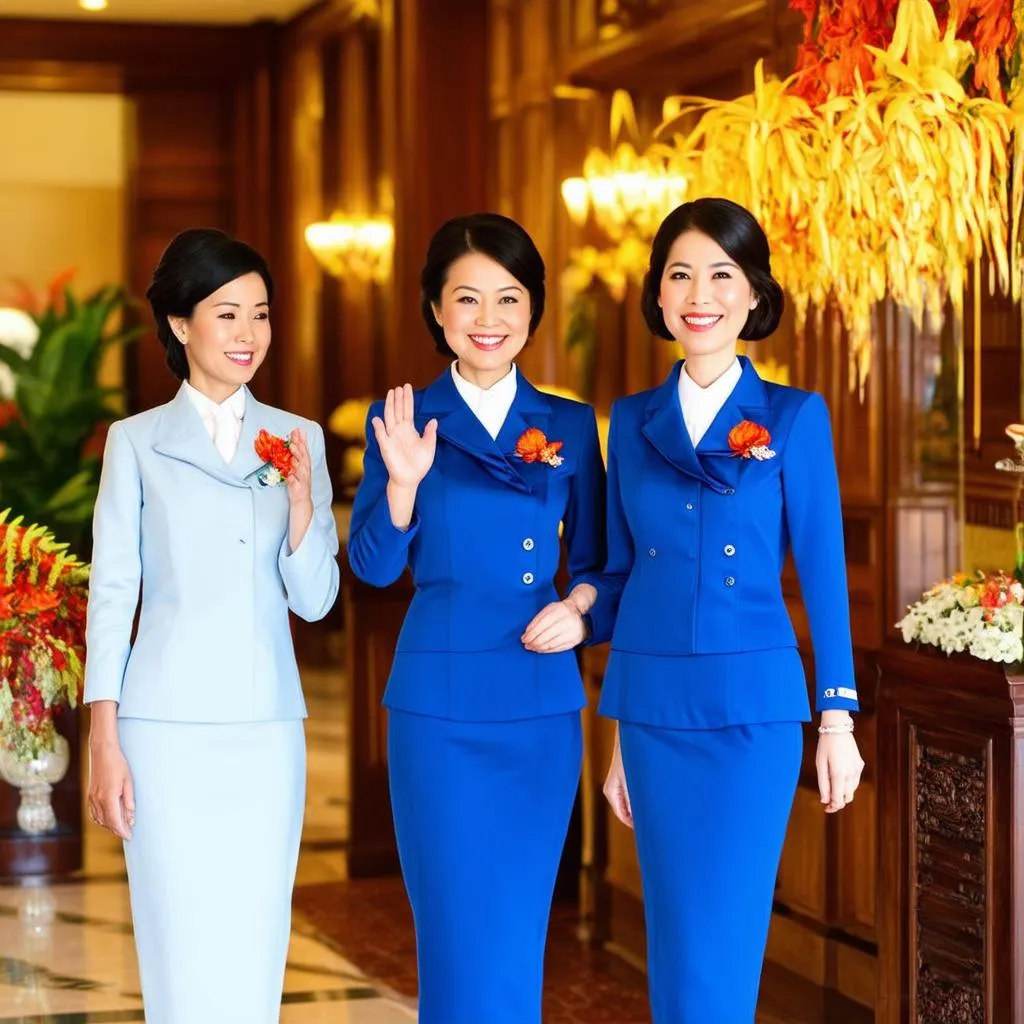 hotel staff welcoming