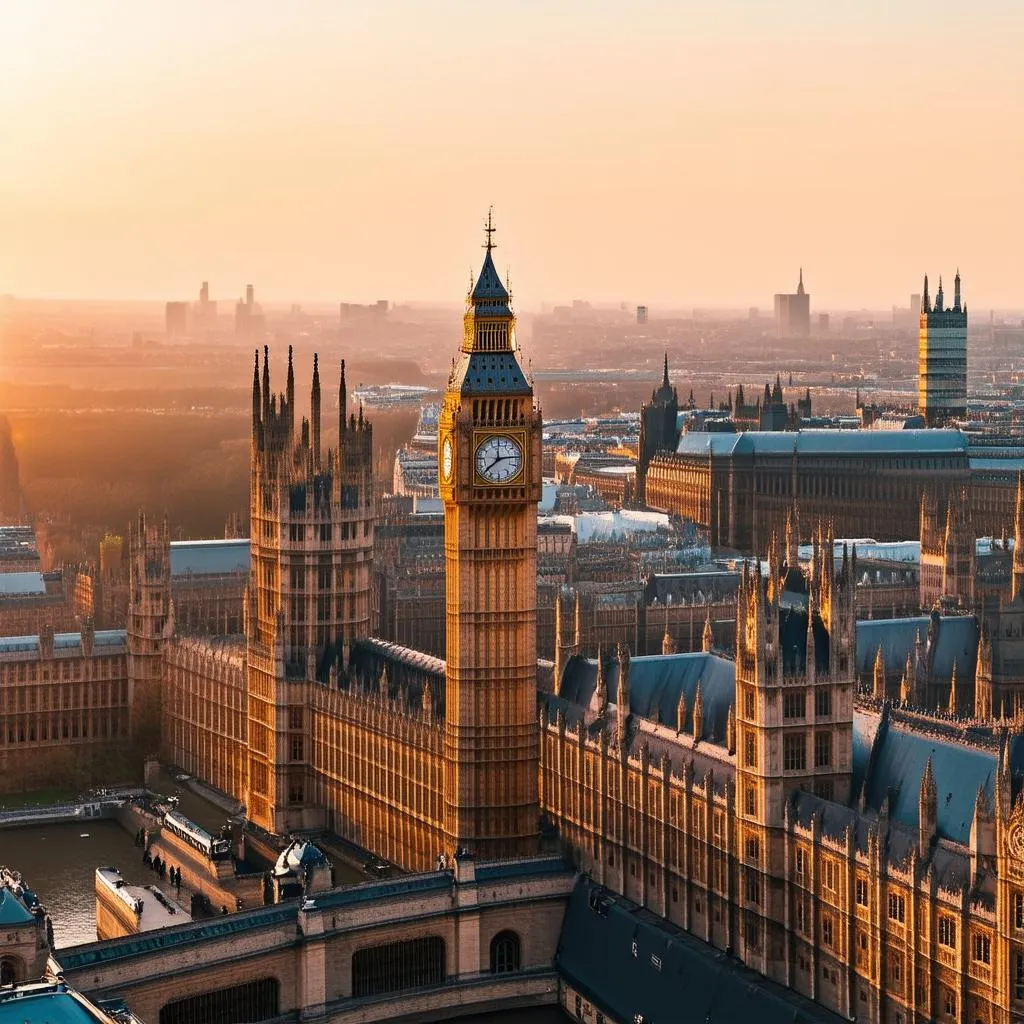 Houses of Parliament at sunset