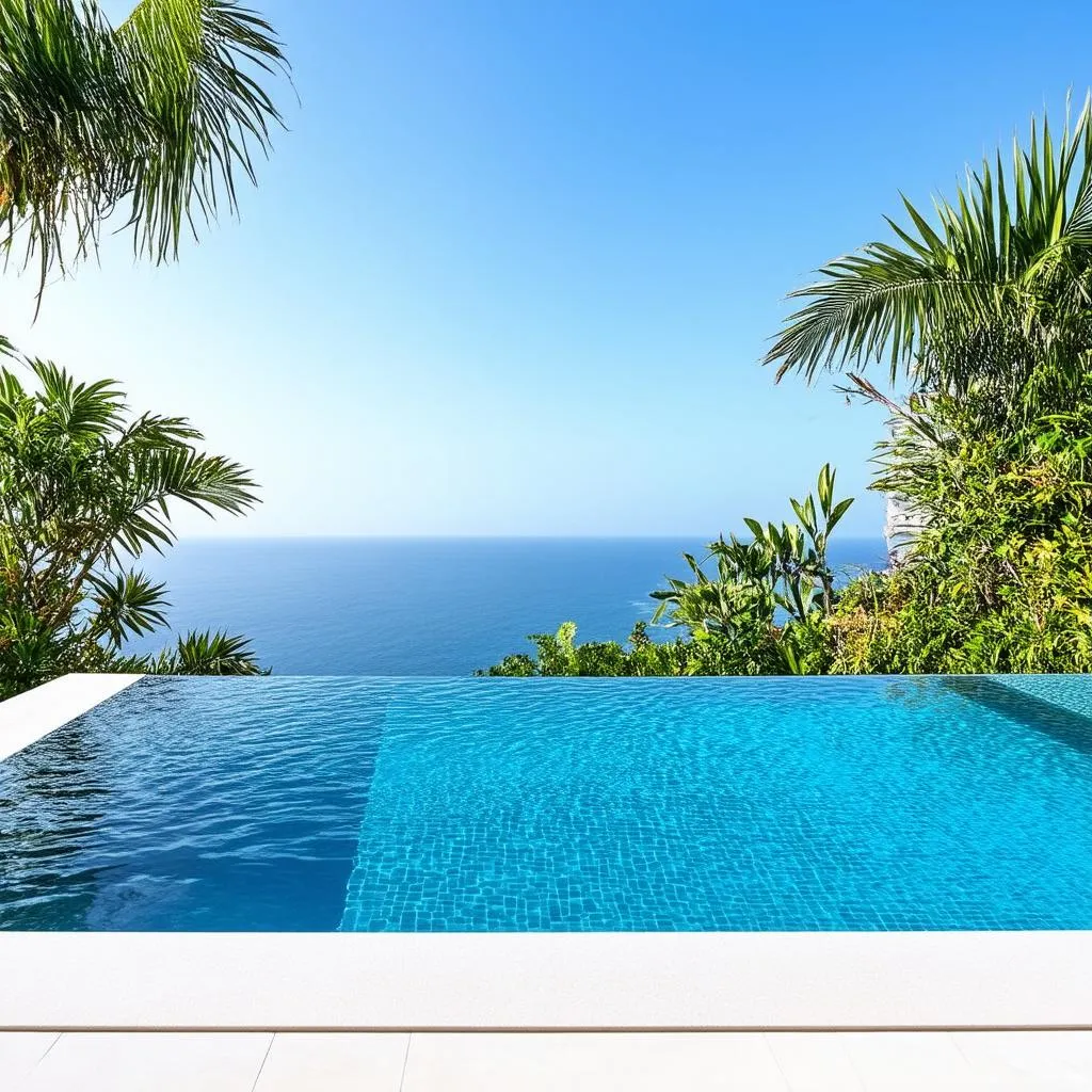 Infinity pool overlooking the ocean