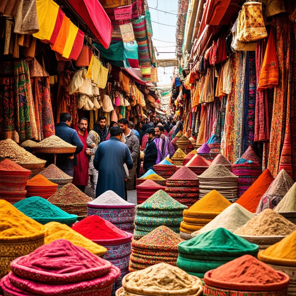 Bustling Iranian Bazaar