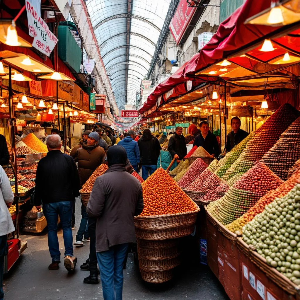 Crowded Istanbul Spice Market