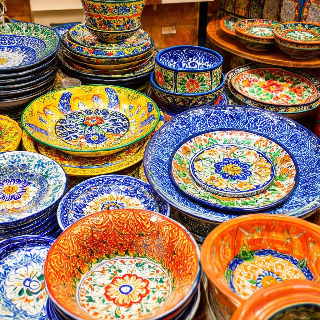 Italian ceramic plates and bowls