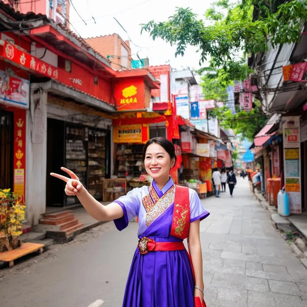 Tour guide in Hanoi Old Quarter