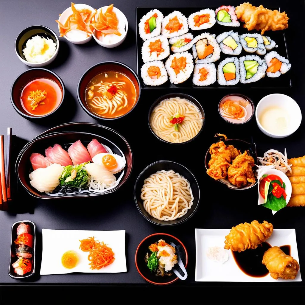 Variety of Japanese Food