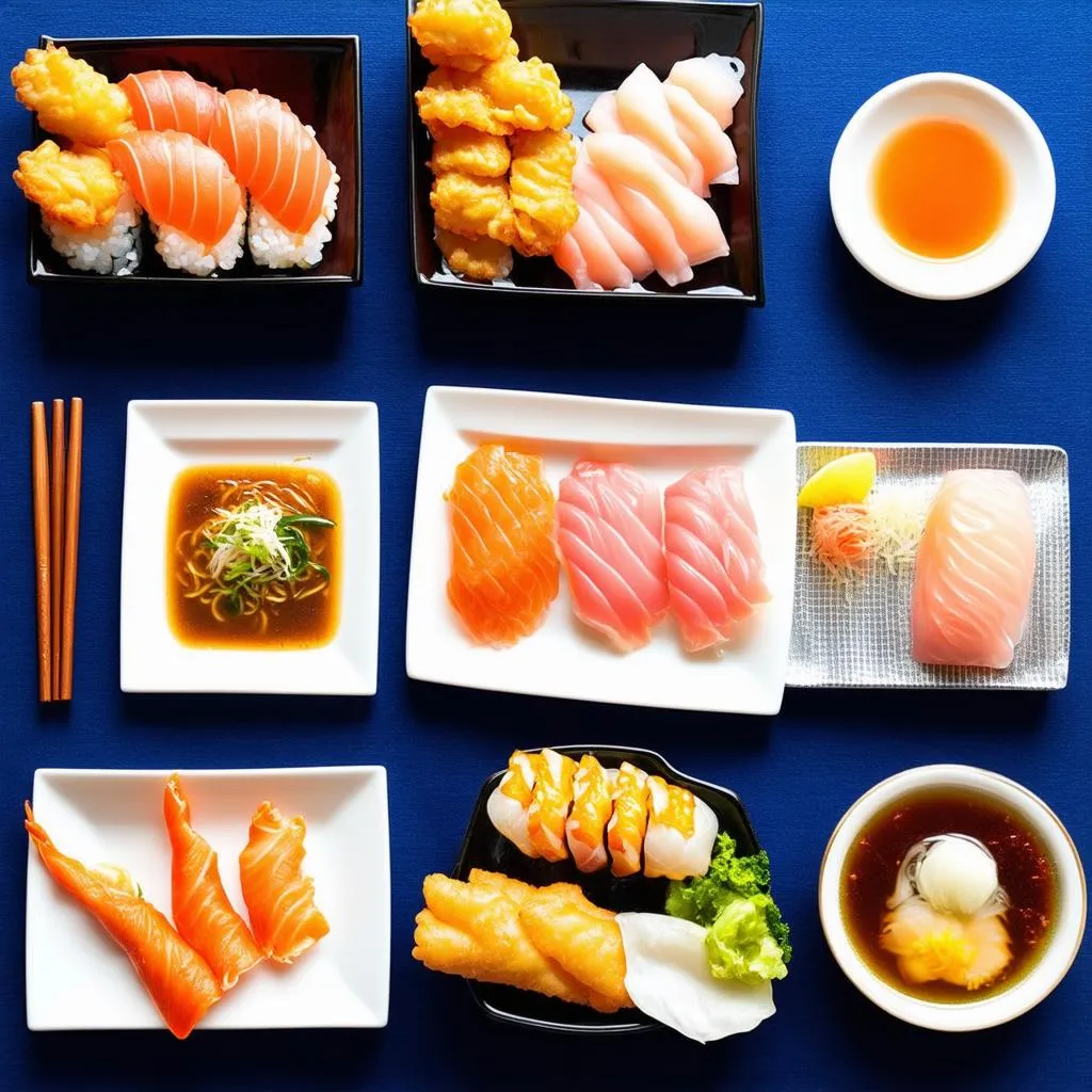 Assortment of Japanese Dishes