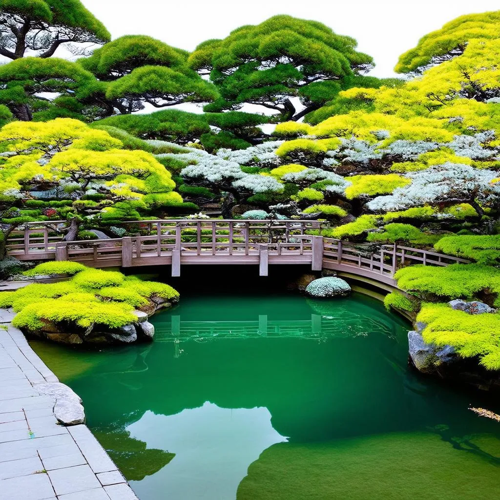 peaceful Japanese garden