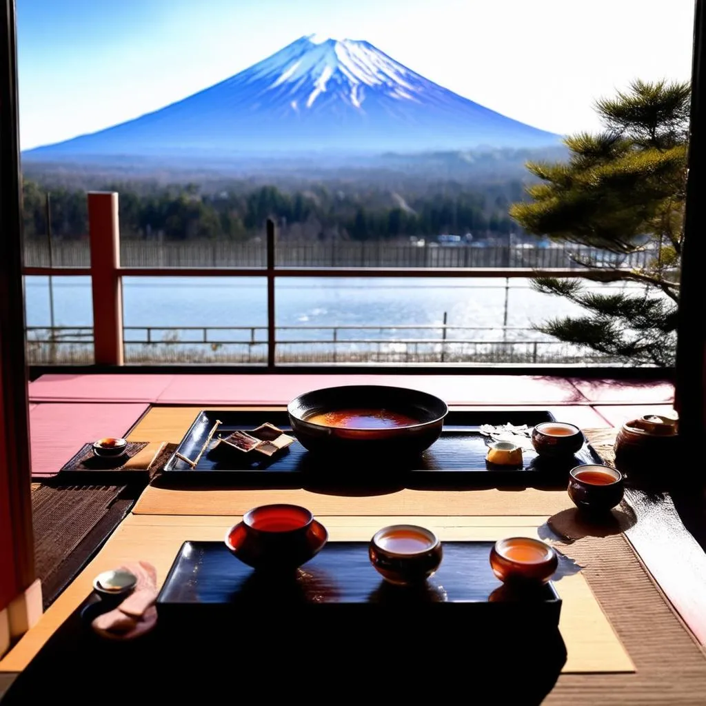 Japanese Tea Ceremony with Fuji View