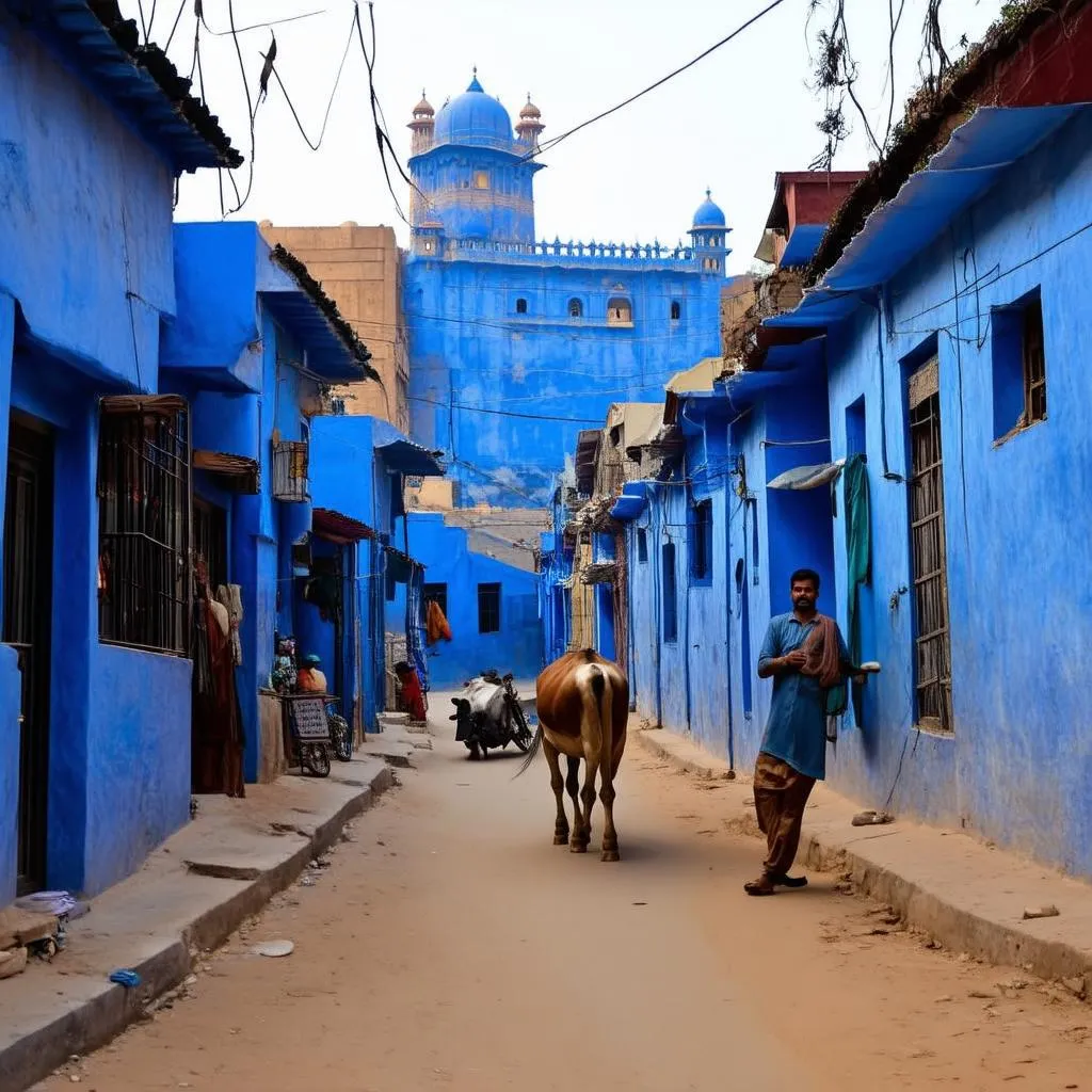 Blue City street in Jodhpur