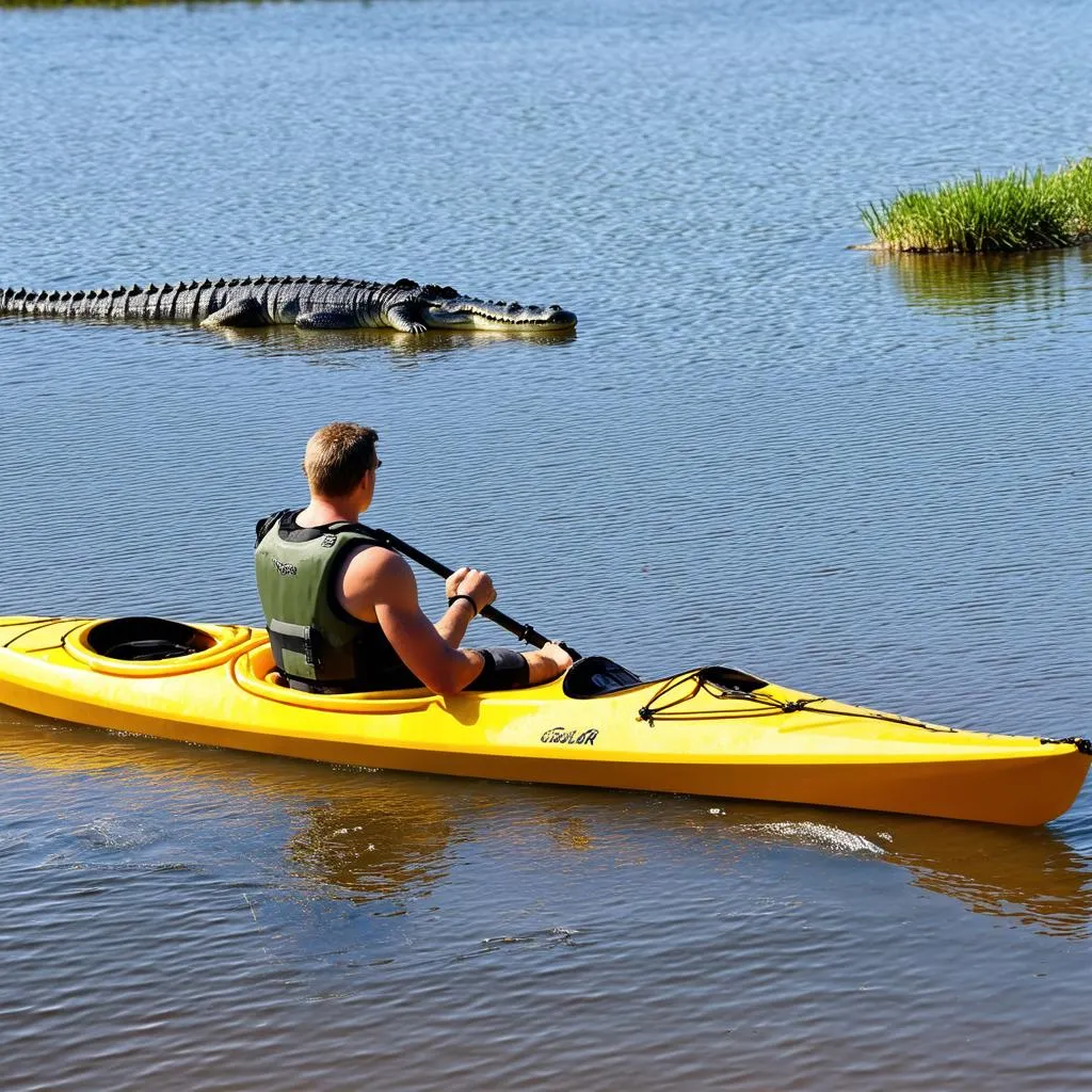 kayaking with alligators