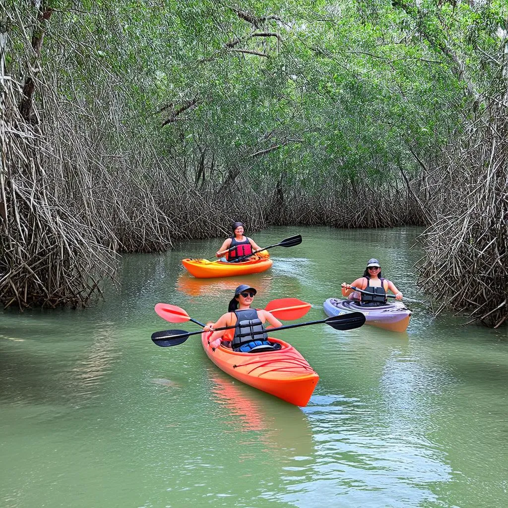 Kayaking through Can Gio Mangrove Forest