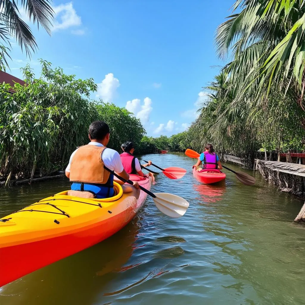 Kayaking Con Phung