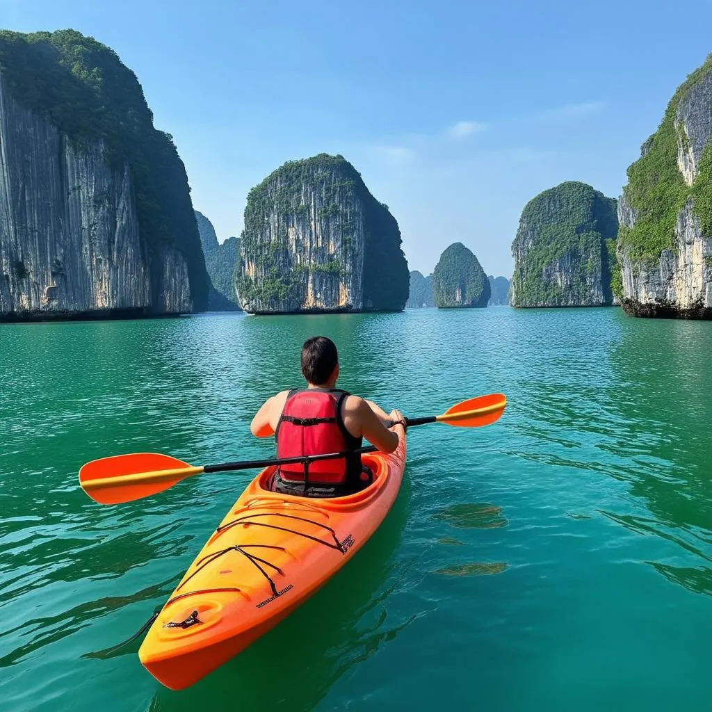 Kayaking Ha Long Bay