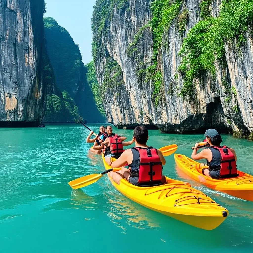 Kayaking Halong Bay