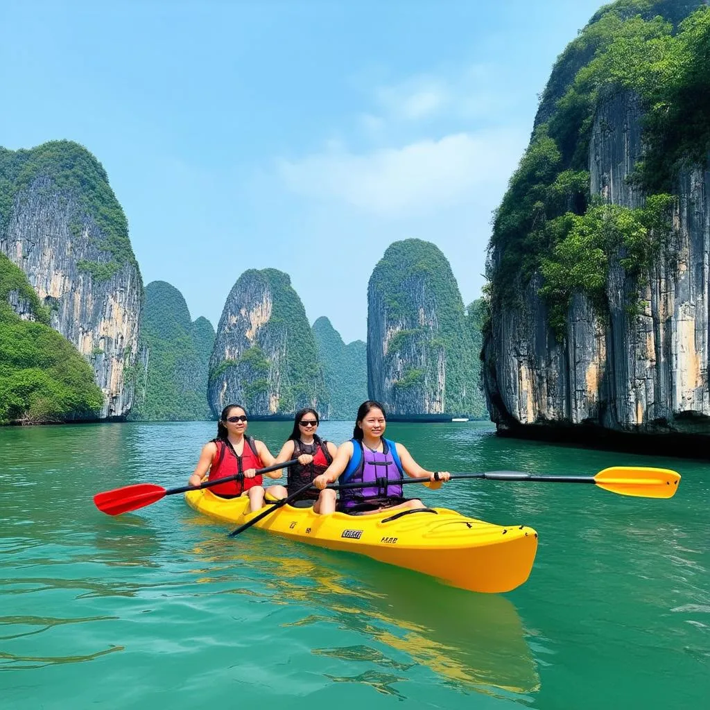 Kayaking Ha Long Bay