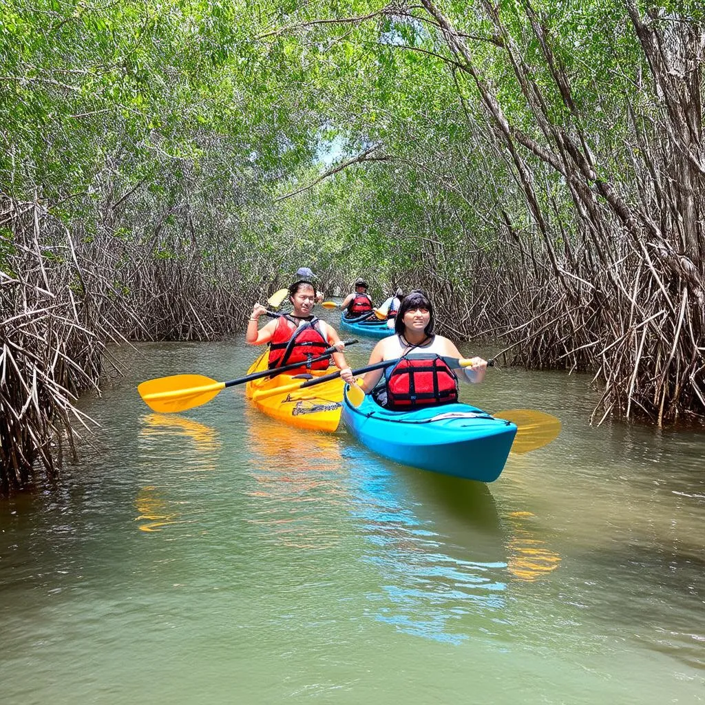 Kayaking through Mangrove Forest