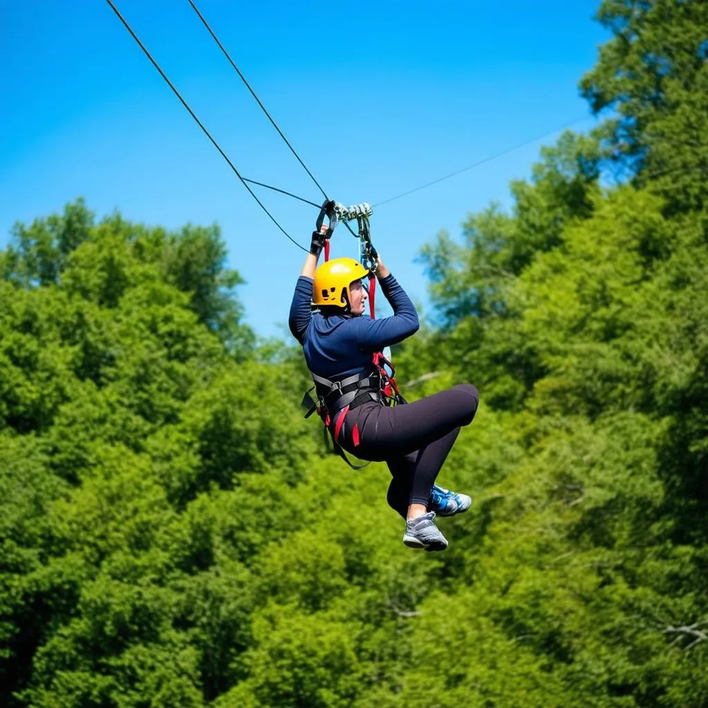 Ziplining in Khoang Xanh Suoi Tien