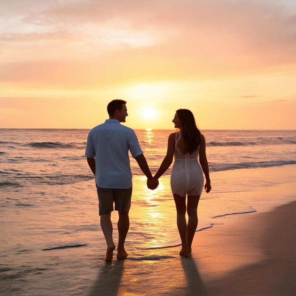 Kien Giang Beach at Sunset