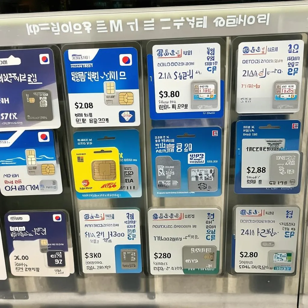 Korean SIM Card Display