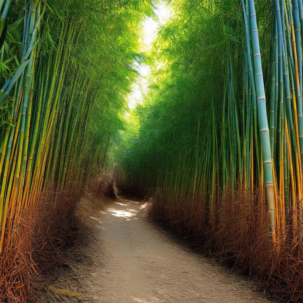 Path through the Arashiyama Bamboo Grove