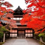 Kyoto Temple in Autumn