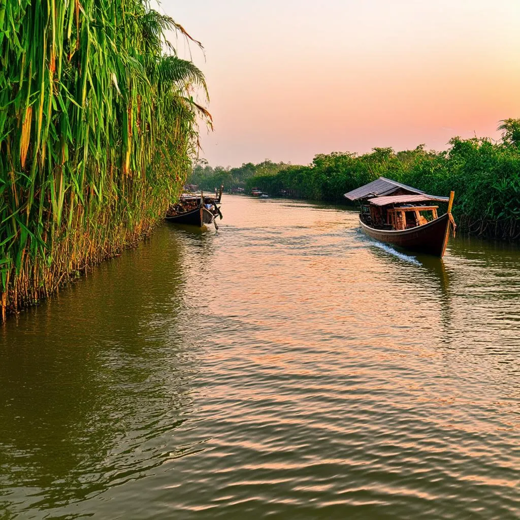 Mekong Delta river scene