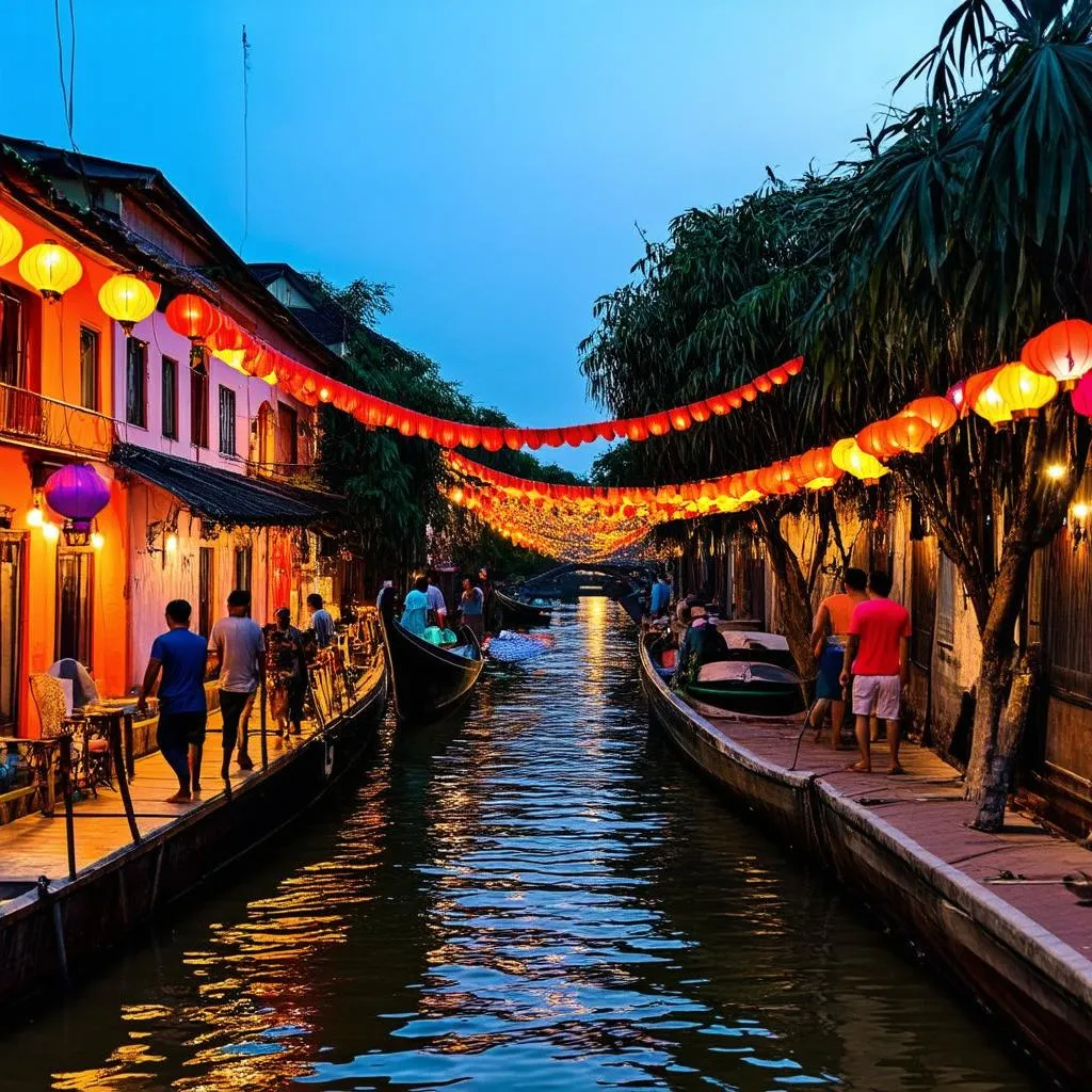 Lanterns illuminating Hoi An