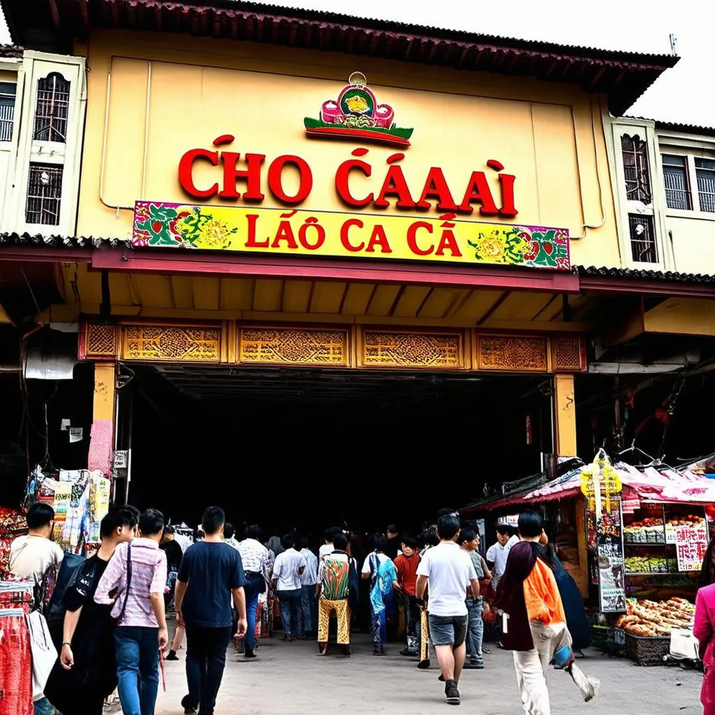 Entrance to Lao Cai Market