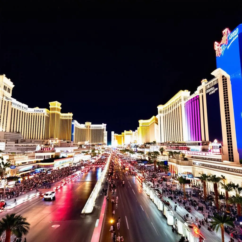 Luxury Las Vegas Strip at night