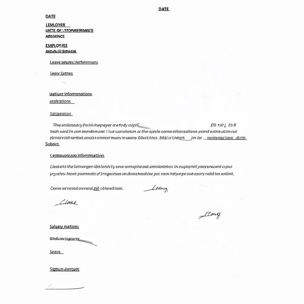 Leave of Absence Letter Template