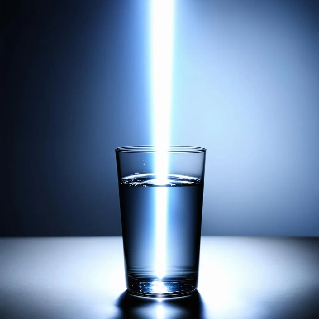 Refraction of light in water