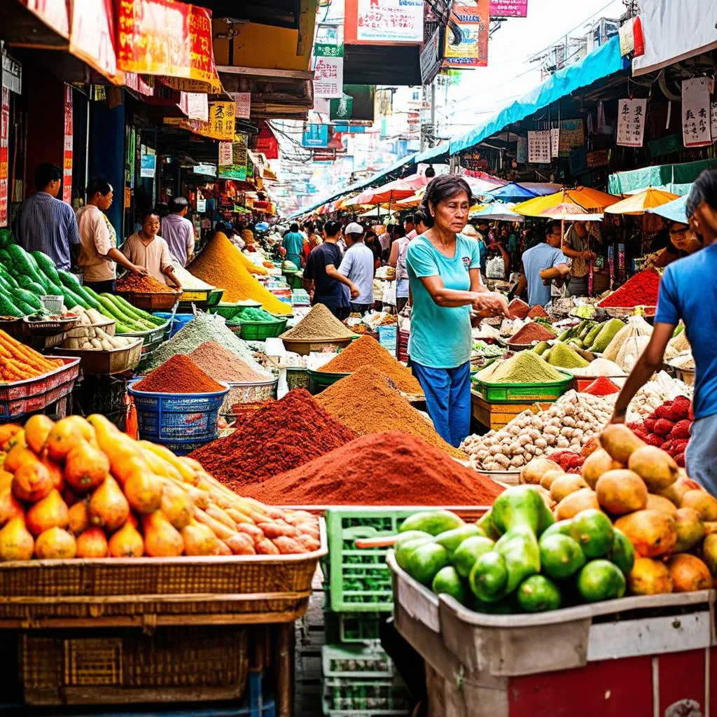 local market scene