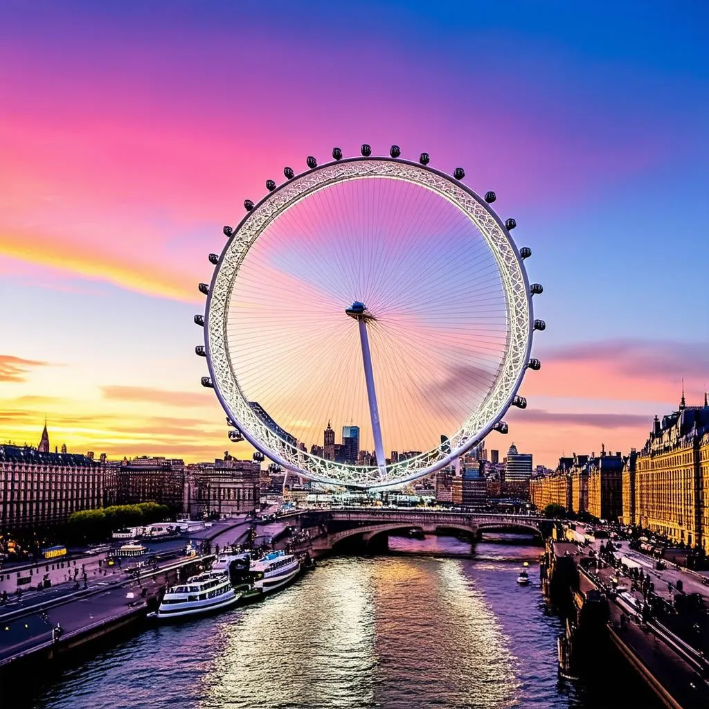 London Eye at Sunset