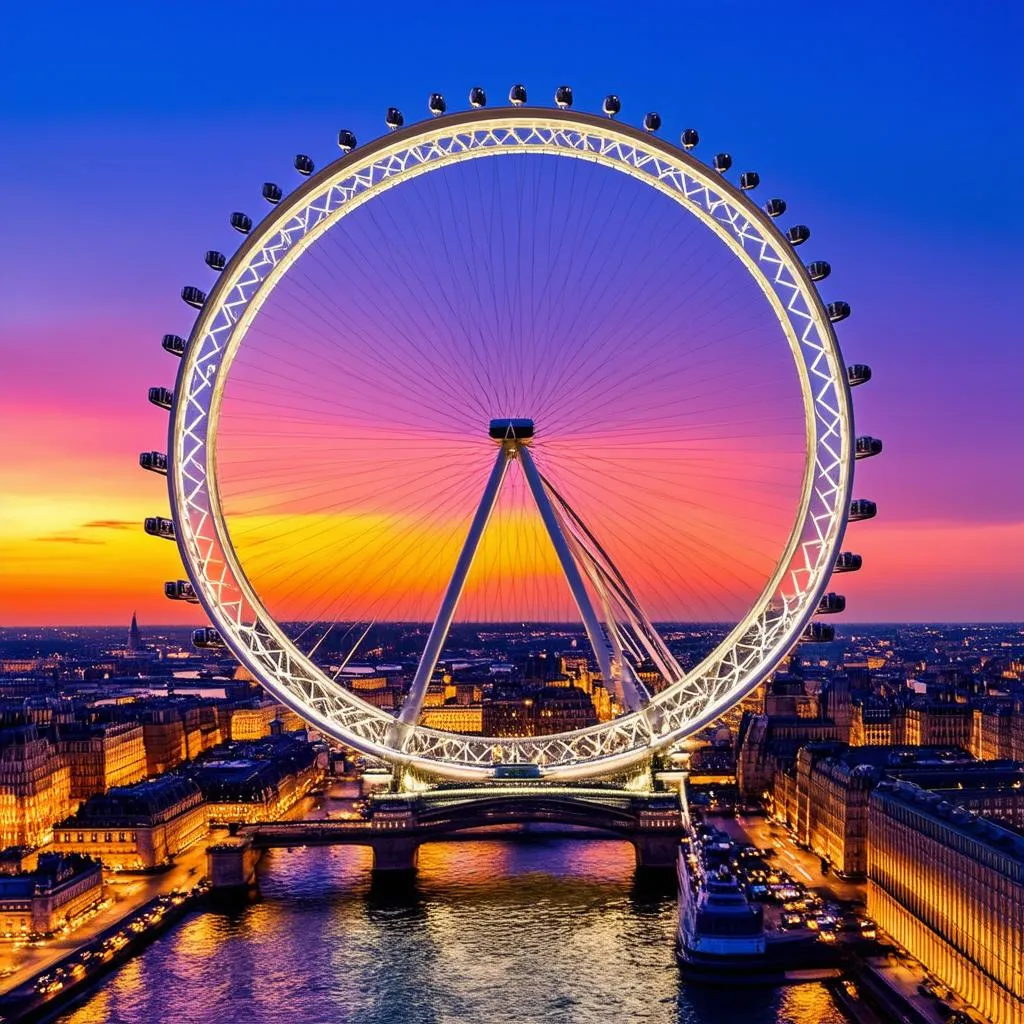 London Eye Sunset