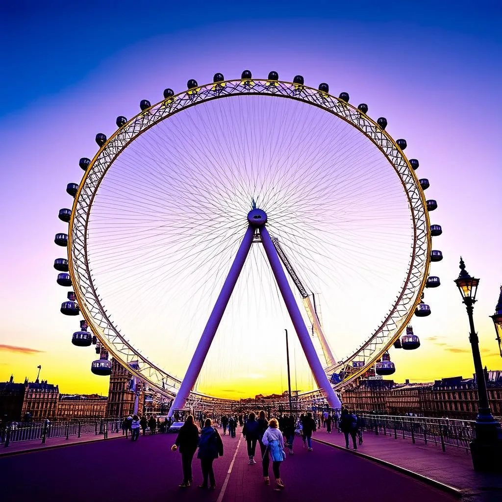 London Eye at Sunset