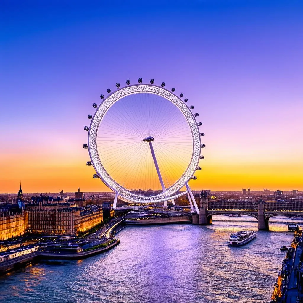 London Eye at Sunset