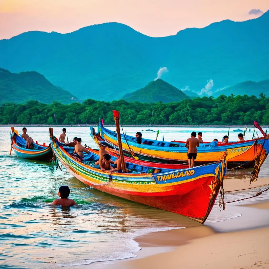 Longtail boats in Thailand