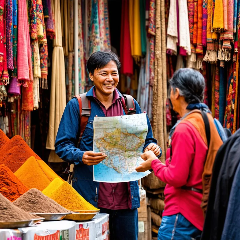 Lost Tourist Asking for Directions