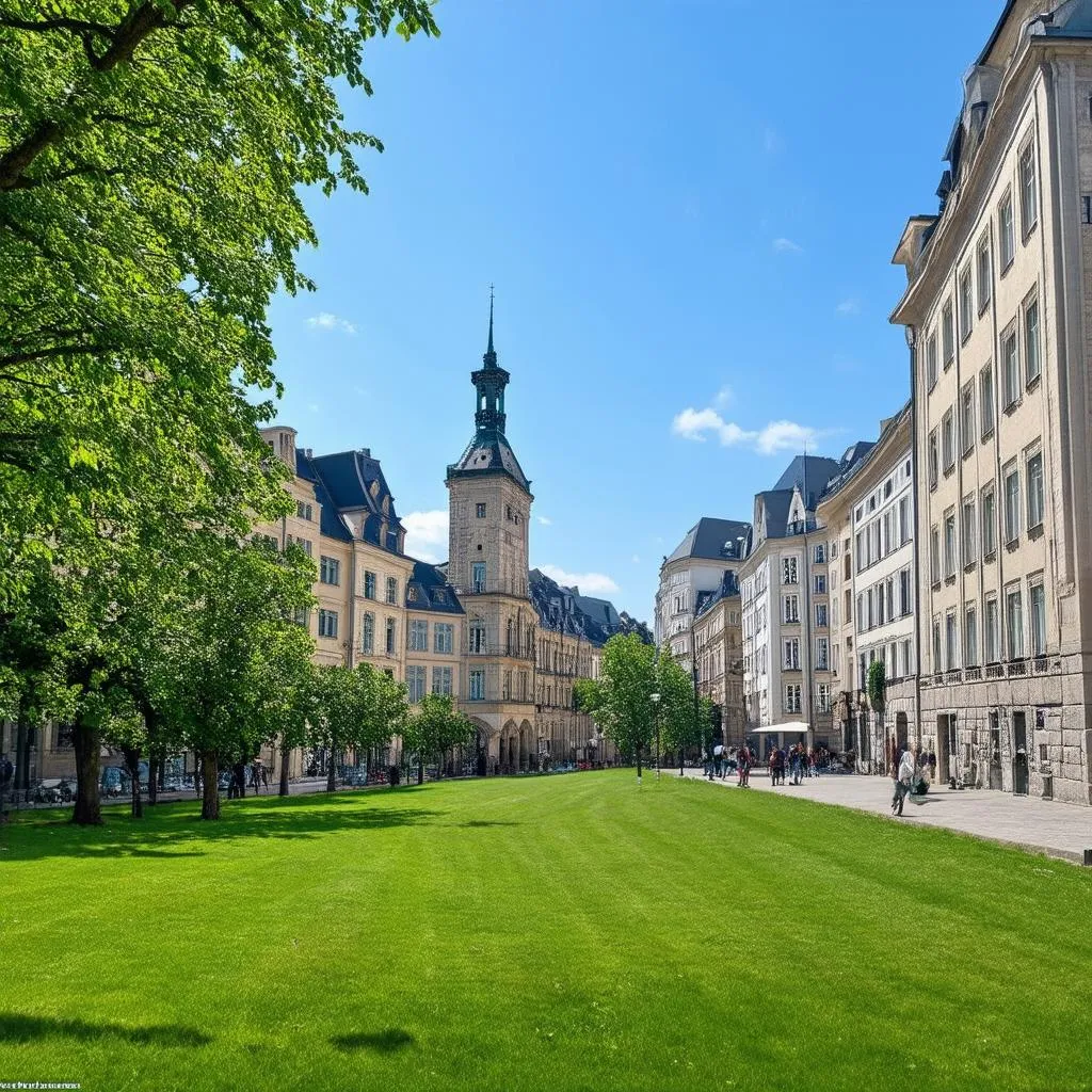 Panoramic view of Luxembourg City