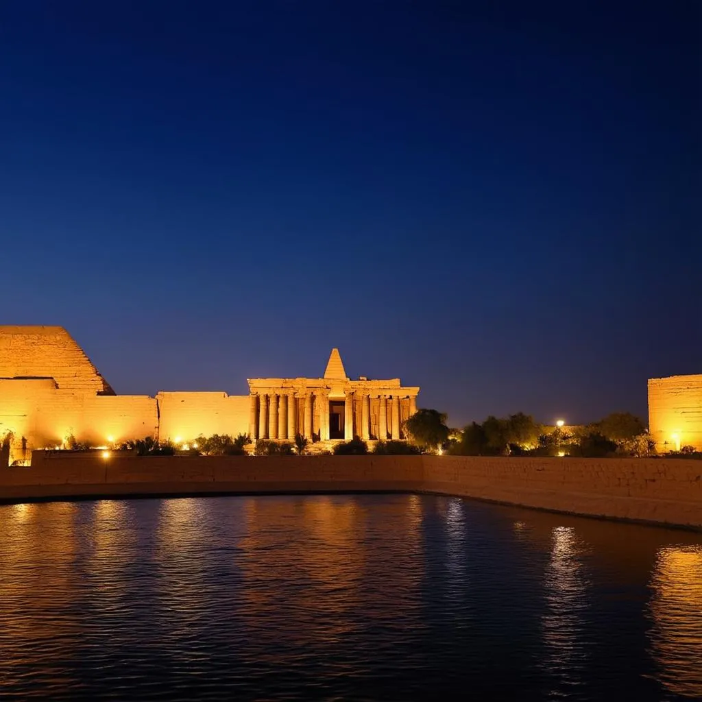 Luxor Temple at Night