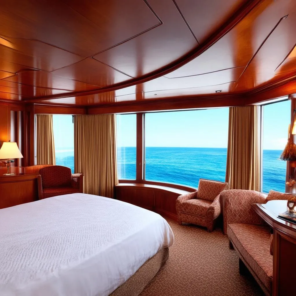 Luxurious Cruise Ship Cabin