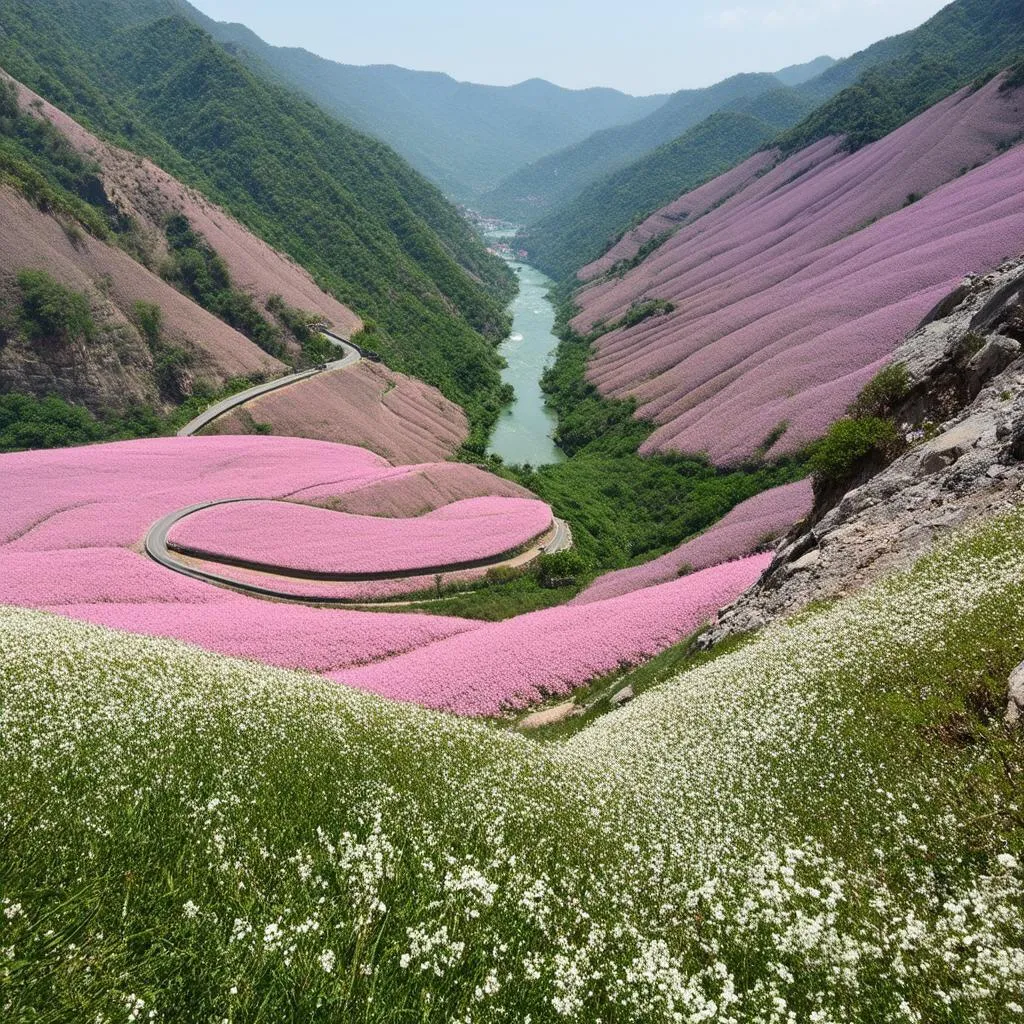 Ma Pi Leng Pass with Buckwheat Flowers