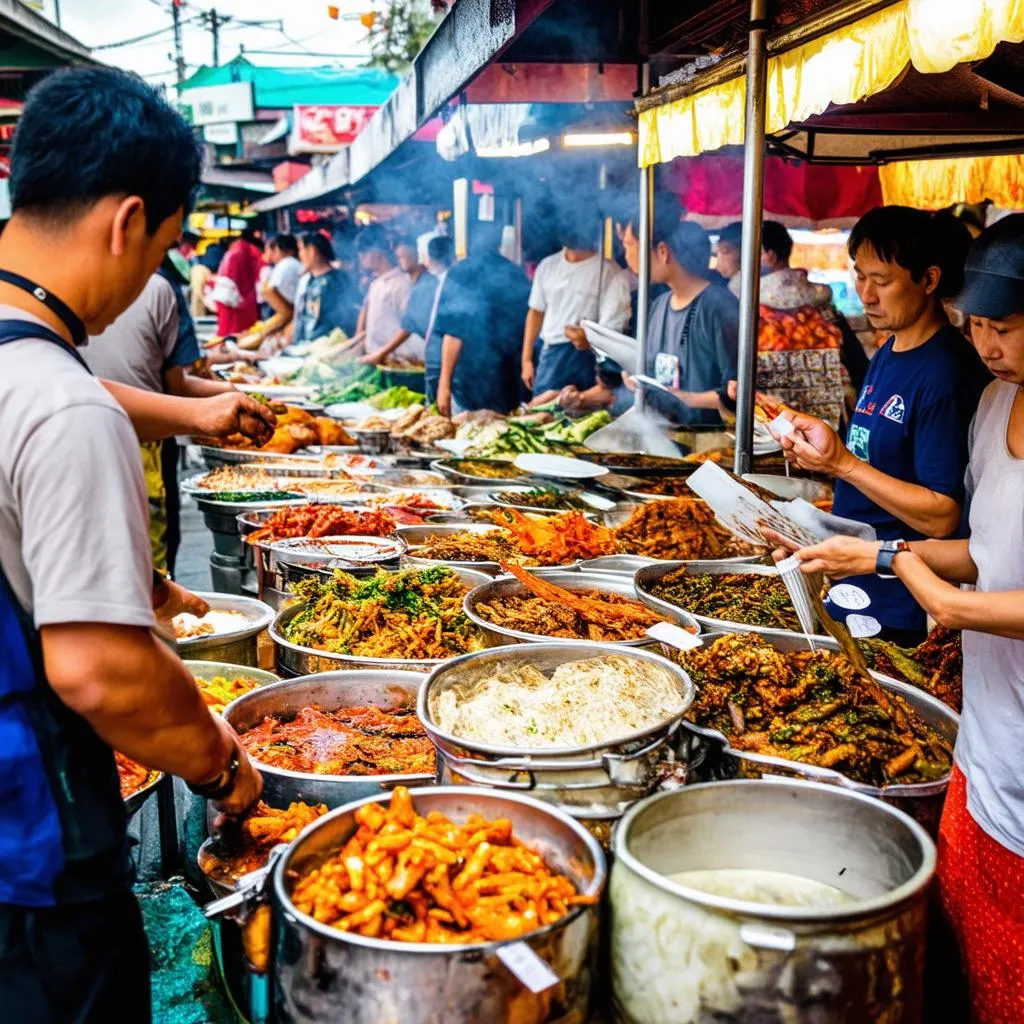 Vibrant Street Food Scene in Malaysia