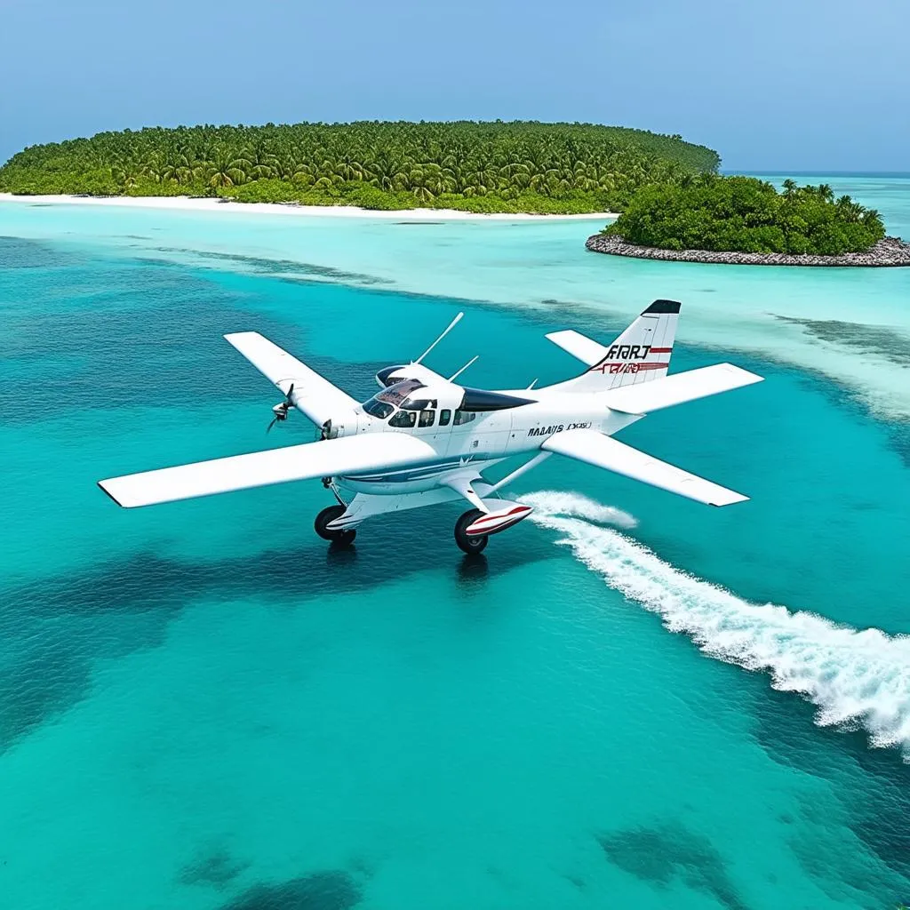 Seaplane in the Maldives