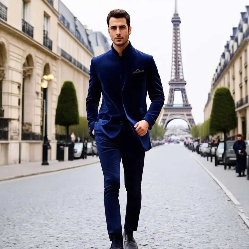 man wearing a sports jacket in Paris