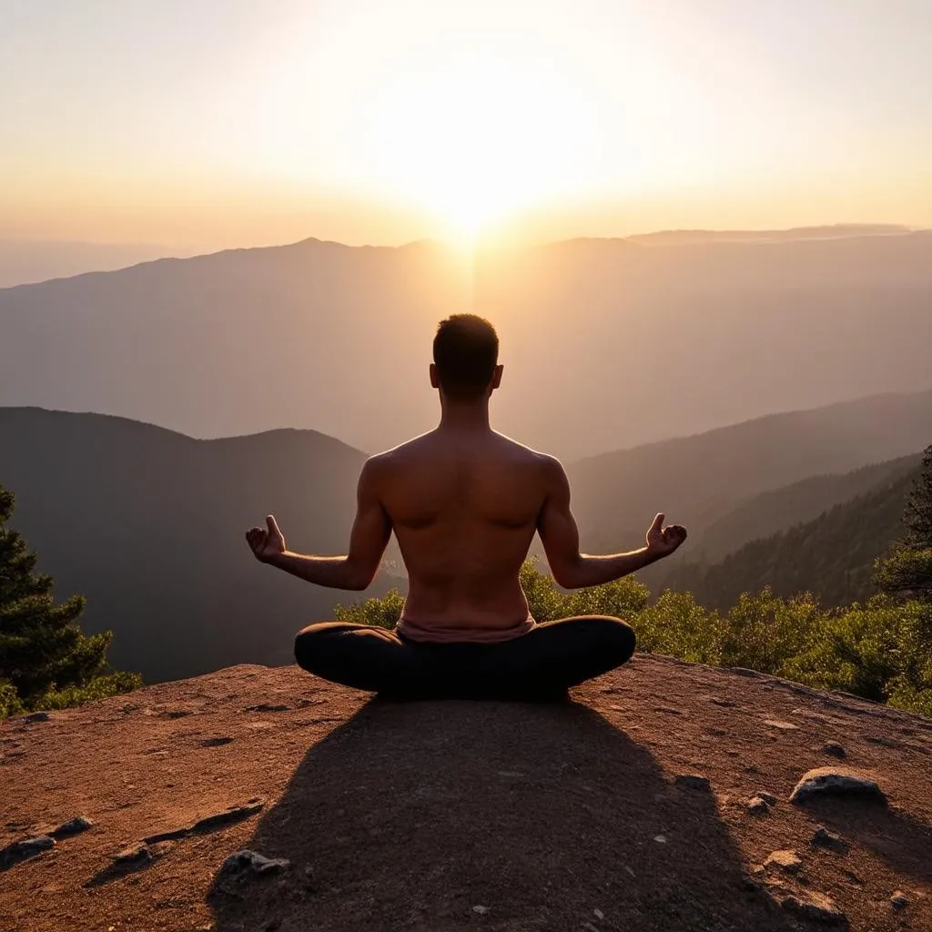 Man Meditating