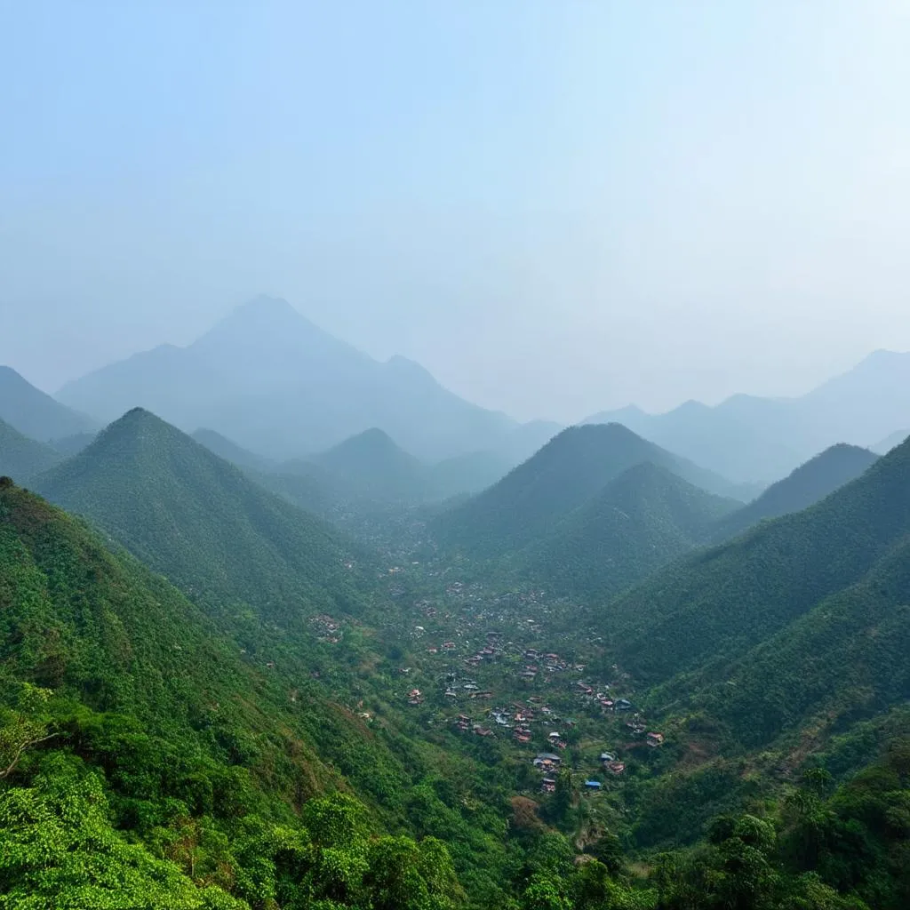 Mountain view in Mau Son